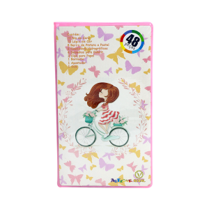 ESTOJO ESCOLAR GIRL COM 48 PEÇAS - MT48R-B
