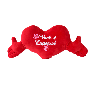 ALMOFADA EM FORMATO DE CORAÇÃO DE POLIESTER 64 CM - 31300025-C