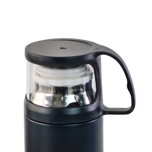 GARRAFA ISOTÉRMICA DE INOX COM FRASE E TAMPA COM COPO PARA SERVIR- 450 ML - GDR0085-P3