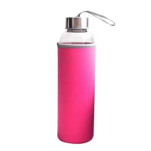 GARRAFA SQUEEZE DE VIDRO COM INFUSOR PARA CHÁ 520ML - YT7118-RS