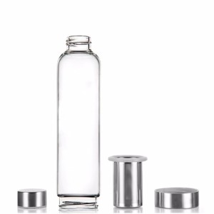 GARRAFA SQUEEZE DE VIDRO COM INFUSOR PARA CHÁ 520ML - YT7118-RS