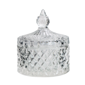 PORTA JOIAS DE VIDRO COM TAMPA 8X10.5 CM - CZ19525