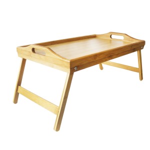 BANDEJA DE BAMBU COM PÉ DOBRÁVEL 30X50CM - CZ19298