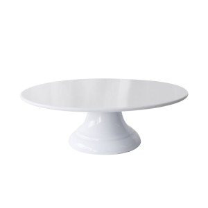 BOLEIRA DE MELAMINA BRANCA COM PÉ DE ENCAIXE 10,5 X 30,5CM - 3036BC