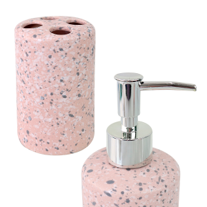 JOGO DE BANHEIRO DE PORCELANA 2 PEÇAS 300ML - 4981-RS