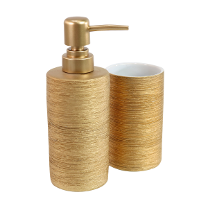 KIT DE BANHEIRO 2 PEÇAS DE CERÂMICA 300ML - 98658-DOU