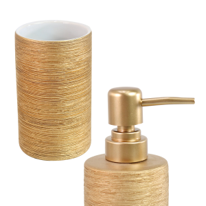 KIT DE BANHEIRO 2 PEÇAS DE CERÂMICA 300ML - 98658-DOU