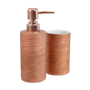 KIT DE BANHEIRO 2 PEÇAS DE CERÂMICA 300ML - 98658-GR