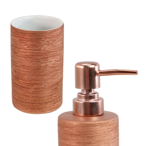 KIT DE BANHEIRO 2 PEÇAS DE CERÂMICA 300ML - 98658-GR