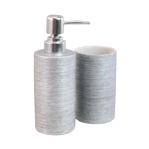 KIT DE BANHEIRO 2 PEÇAS DE CERÂMICA 300ML - 98658-PTA