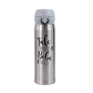 GARRAFA ISOTÉRMICA AÇO INOX TRAVA VACUUM CUP 400ML - CZ19137-A