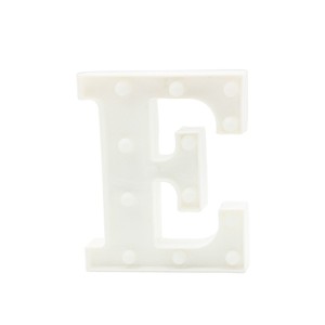 LUMINARIA PARA DECORACAO LETRA E 18X22X3CM A PILHA