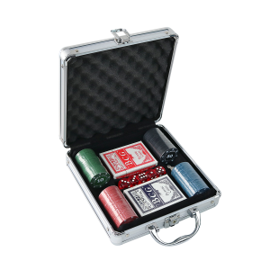 JOGO DE FICHAS PARA POKER NUMERADA NA MALETA COM 100 FICHAS - IM42059-D