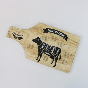 TÁBUA DE CORTE DE VIDRO TEMPERADO COM DESENHOS 34,5X18,5CM - CZ35X19-A