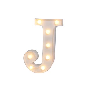 LUMINARIA PARA DECORACAO LETRA J 16X22X3CM A PILHA