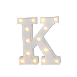 LUMINARIA PARA DECORACAO LETRA K 19X22X3CM A PILHA