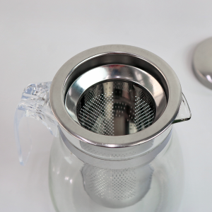 CHALEIRA COM INFUSOR DE VIDRO 600ML COM TAMPA - C600S