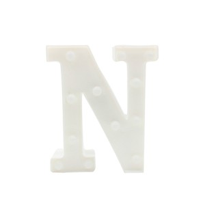 LUMINARIA PARA DECORACAO LETRA N 19X22X3CM A PILHA