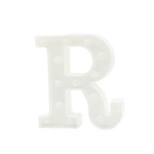 LUMINARIA PARA DECORACAO LETRA R 20X22X3CM A PILHA