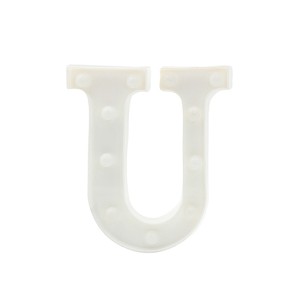 LUMINARIA PARA DECORACAO LETRA U 19,5X22X3CM A PILHA
