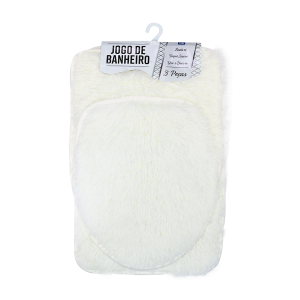 JOGO DE TAPETE DE BANHEIRO DE POLIESTER 3 PEÇAS - 1154-AMCLA