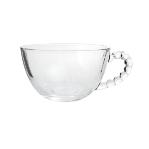 XÍCARA PARA CHÁ COM PIRES DE CRISTAL DE CHUMBO CORAÇÃO 170ML - 1679