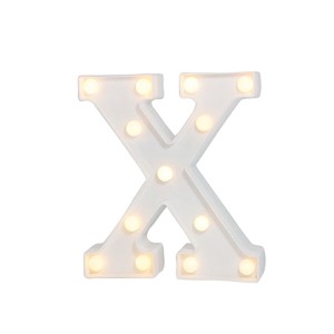 LUMINARIA PARA DECORACAO LETRA X 19,5X22X3CM A PILHA