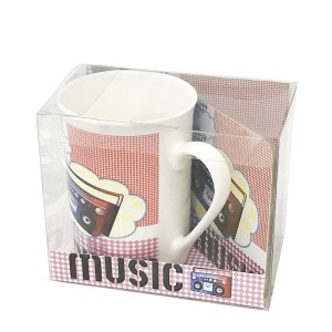 CANECA PORCELANA RADIO COM DESCANSO DE COPO 13 X 10 X 7 CM - PRC1608