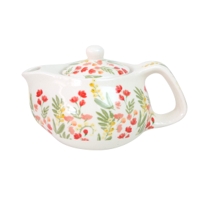 BULE CHALEIRA COM INFUSOR CERÂMICA  FLORAL 250 ML - BUL0002-C