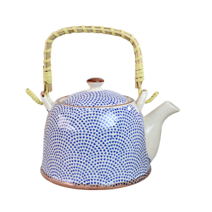 BULE CHALEIRA COM INFUSOR CERÂMICA  FLORAL COM ALÇA 600ML - BUL0001-B