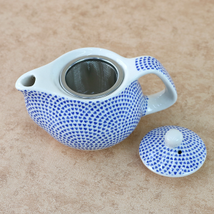 BULE CHALEIRA COM INFUSOR CERÂMICA  FLORAL 250 ML - BUL0002-B