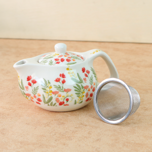 BULE CHALEIRA COM INFUSOR CERÂMICA  FLORAL 250 ML - BUL0002-C