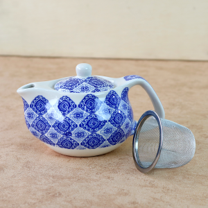 BULE CHALEIRA COM INFUSOR CERÂMICA  FLORAL 250 ML - BUL0002-D