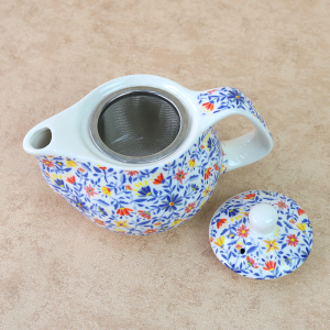 BULE CHALEIRA COM INFUSOR CERÂMICA  FLORAL 250 ML - BUL0002-E