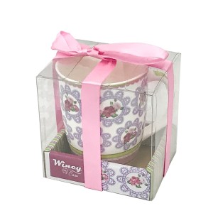 CANECA PORCELANA FLORAL 10 X 10 X 8,5 CM