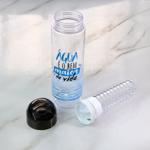 GARRAFA COM INFUSOR E FRASE ESTAMPADA EM PLÁSTICO - NS2160-PT