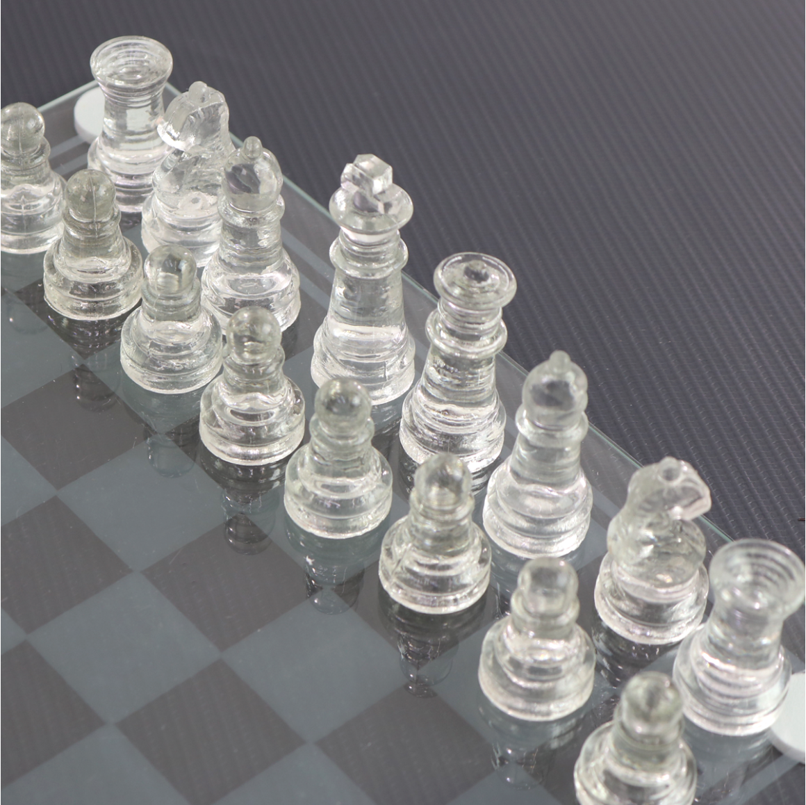 Glass Chess Set - Completo - Tabuleiro de Xadrez com