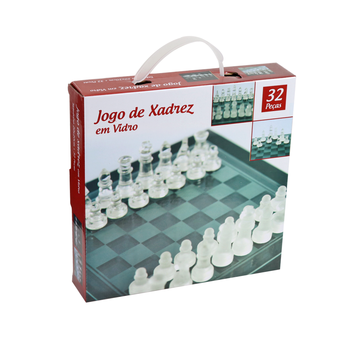 Jogo De Xadrez Com Tabuleiro E Peças De Vidro 20x20cm Casita Im42045-1