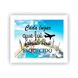 QUADRO PORTA TICKET 25X35CM MOLDURA BRANCA CADA LUGAR