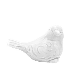 PASSARO PARA DECORACAO EM PORCELANA 8X5X5CM BRANCO