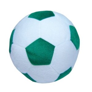 ALMOFADA PELUCIA BOLA G - 20 CM BRANCA COM VERDE ESCURO - 31300131-BRVD