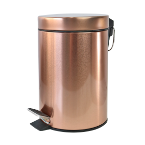 LIXEIRA INOX ROSE GOLD COM PEDAL 5L BALDE INTERNO DE PLÁSTICO - CT2114