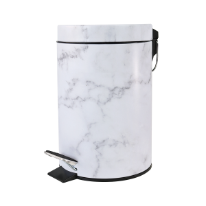 LIXEIRA INOX  MARMORIZADA COM PEDAL 3 LITROS - CT2116