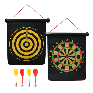 JOGO DE DARDOS DE PLÁSTICO MAGNETICO DUPLA FACE COM 4 DARDOS E 01 ALVO - ELJ0102
