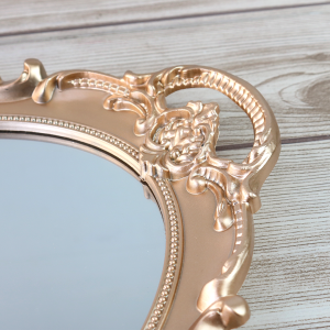 BANDEJA OVAL ESPELHADA DE PLASTICO COM ALÇA 25X37- HC001S-GR