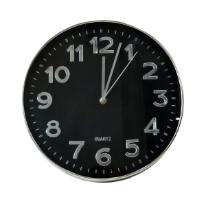 RELÓGIO DE PAREDE DE PLÁSTICO A PILHA 30CM - CZ19500-PTA