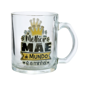 CANECA MÃE DE VIDRO COM FRASES 320ML - FBA06004-A