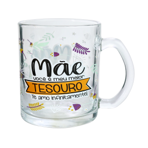 CANECA MÃE DE VIDRO COM FRASES 320ML - FBA06005-A