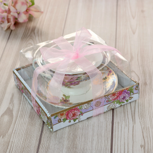 XÍCARA COM PIRES PARA CHÁ BLOOM 200ML PORCELANA - PRC01174