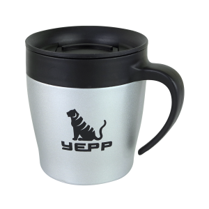 CANECA ISOTÉRMICA DE AÇO INOXIDAVEL COM COLHER 300ML - YT2183-PTA